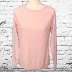 Sonoma Life & Style Light Pink Cable Knit Pullover Sweater Petite Size S